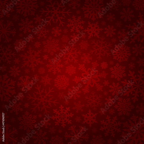 Red background with snowflakes