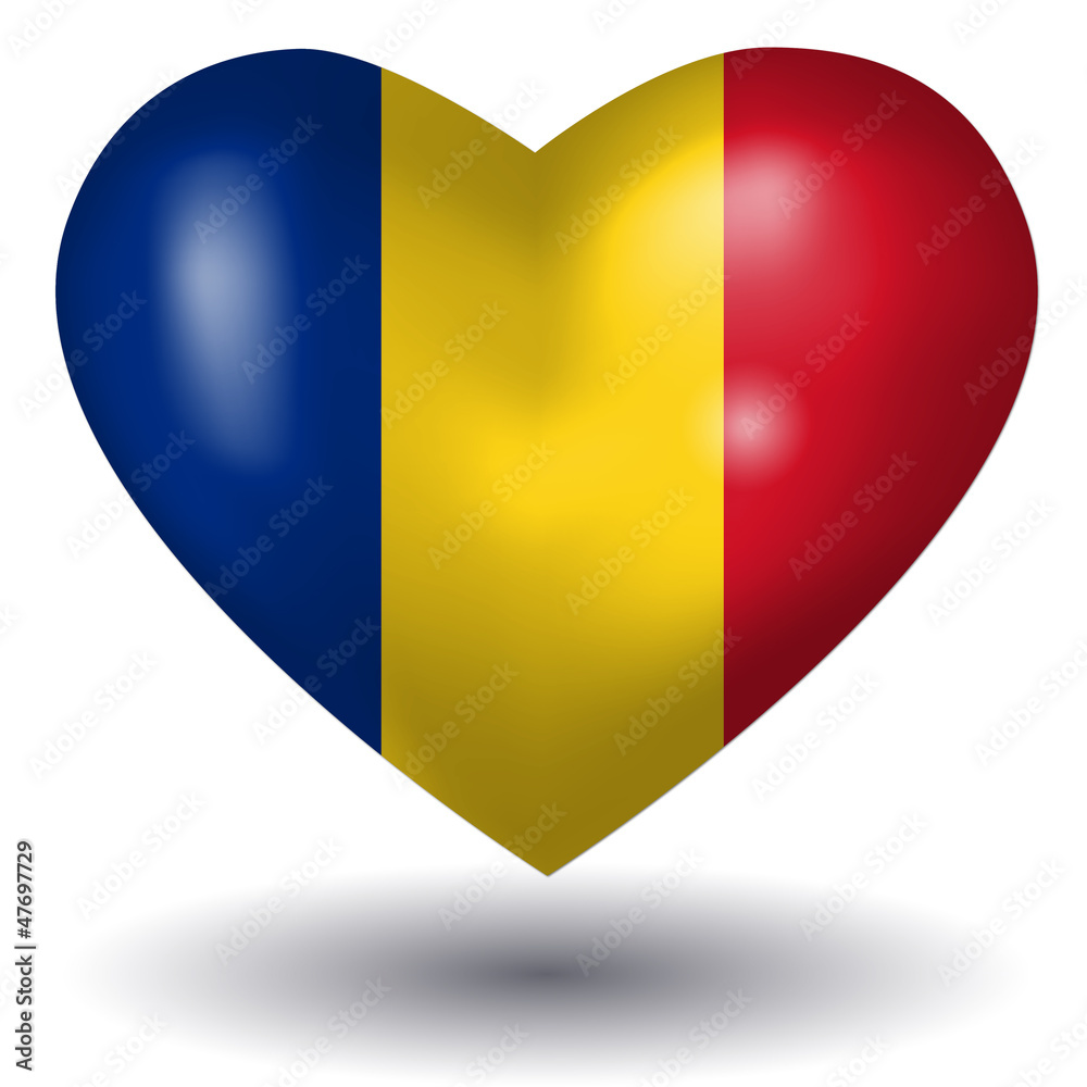 Fototapeta premium Herz mit Schatten - Rumänien