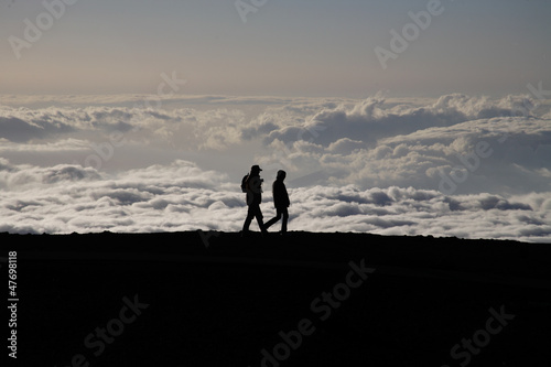 Haleakala volcano summit, over the clouds. Hawaii, Maui, USA © shulevich