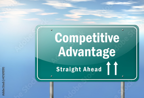 Highway Signpost "Competitive Advantage"