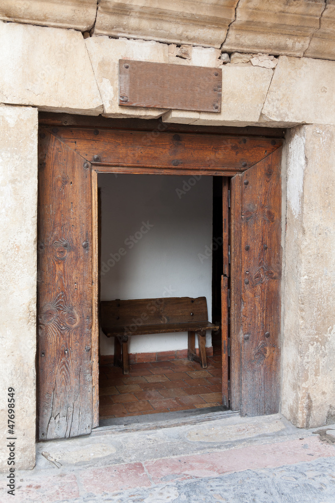 Fototapeta premium Rural door and bench