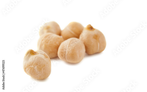 Chickpea isolated on white background