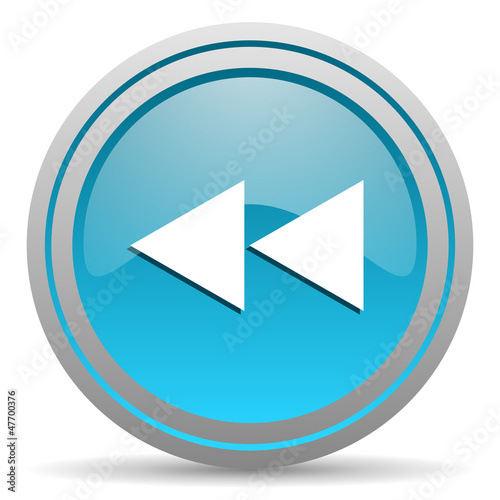 Free Download scroll blue glossy icon on white background - GFXLoad