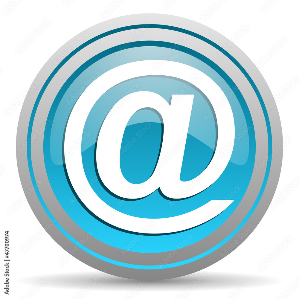 at blue glossy icon on white background at blue glossy icon on white background