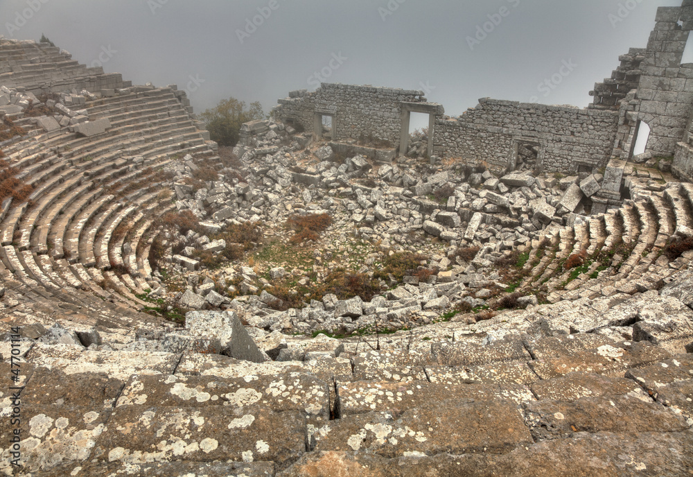 Termessos ancient amphitheater in Turkey