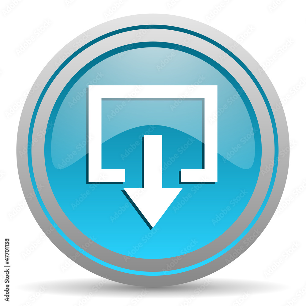 exit blue glossy icon on white background exit blue glossy icon on white background