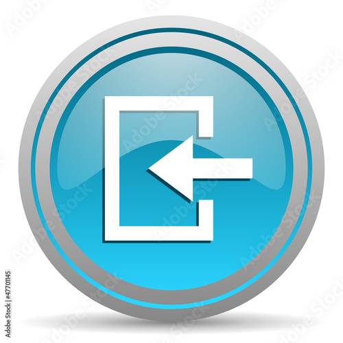 Free Download enter blue glossy icon on white background - GFXLoad