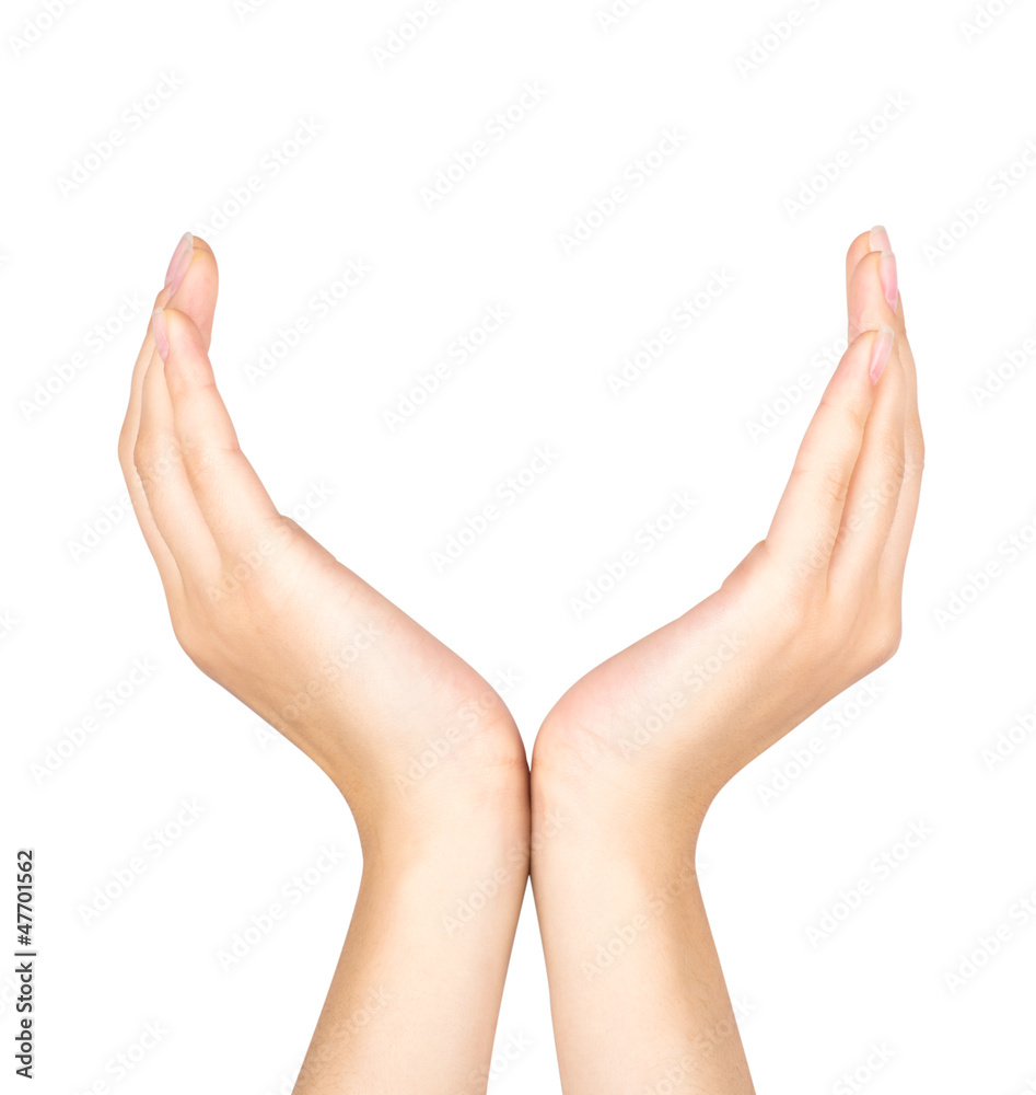 Woman hands as if holding something Woman hands as if holding something