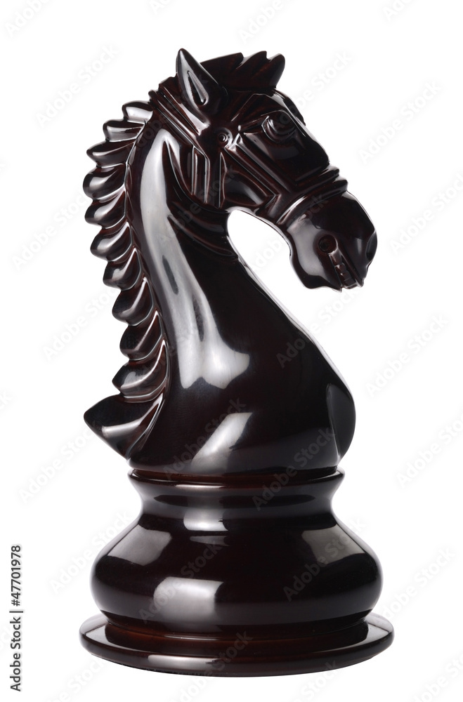 Ajedrez caballo negro foto de Stock | Adobe Stock
