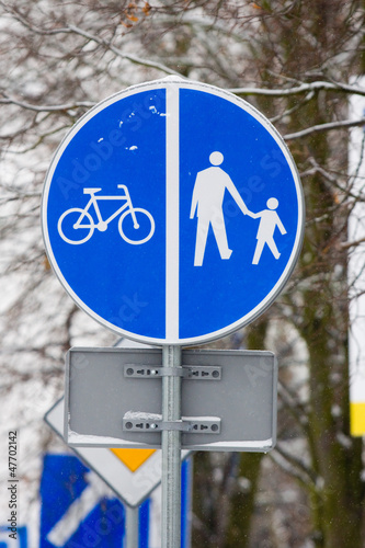 Znak drogowy / Droga pieszo rowerowa