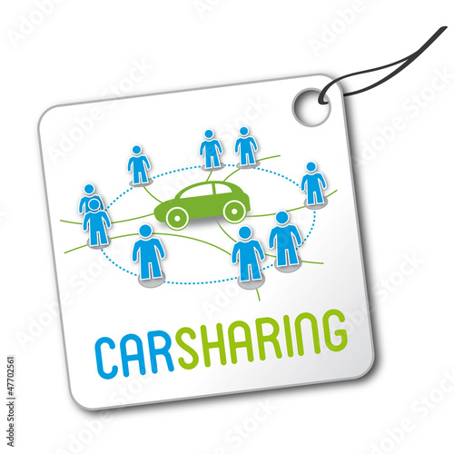 Carsharing Schild, Plakette, Autoteilen