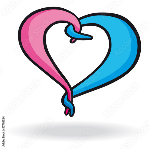 Cuore intrecciato vettoriale