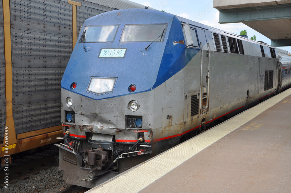 Obraz premium Amtrak Locomotive General Electric in Syracuse, USA