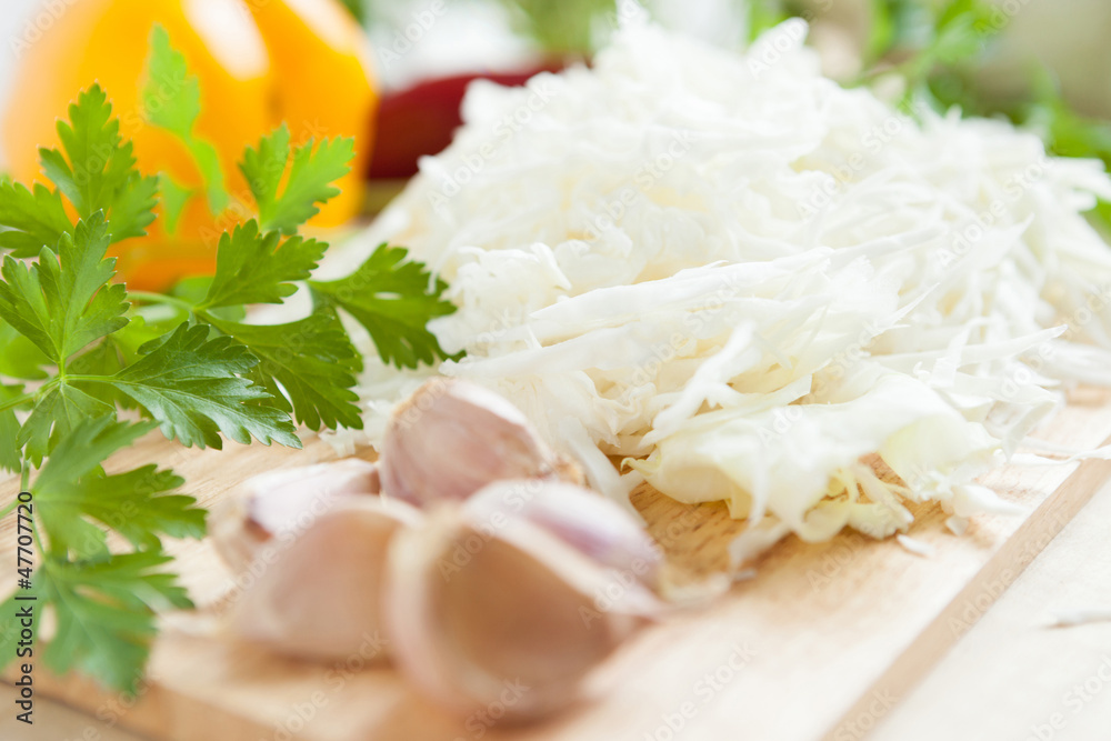 raw cabbage finely chopped raw cabbage finely chopped