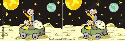 moon rover-find 10 differences