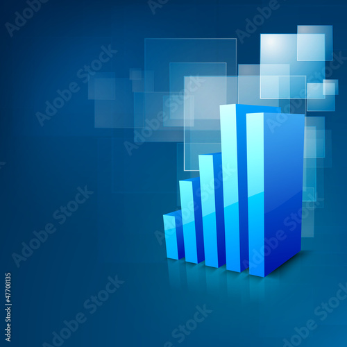 Abstract 3D statistics background  Business concept. EPS 10.