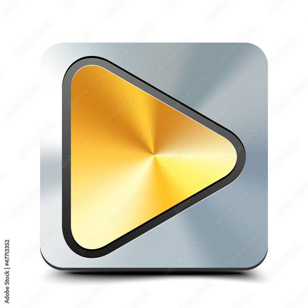 Metal Play button Metal Play button