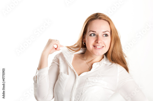 woman on a light background