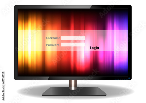Login television of Vector Design