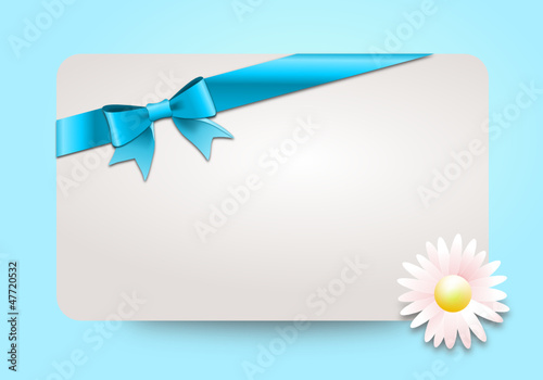 Geschenkgutschein mit Schleife und Gänseblümchen