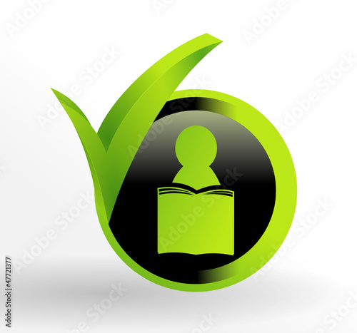 icône lecture sur bouton vert et noir