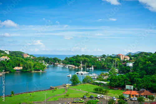 Beautiful view of Saint Lucia, Caribbean Islands