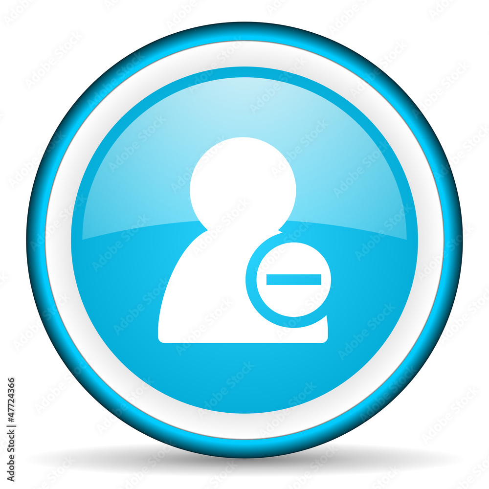 remove contact blue glossy icon on white background remove contact blue glossy icon on white background