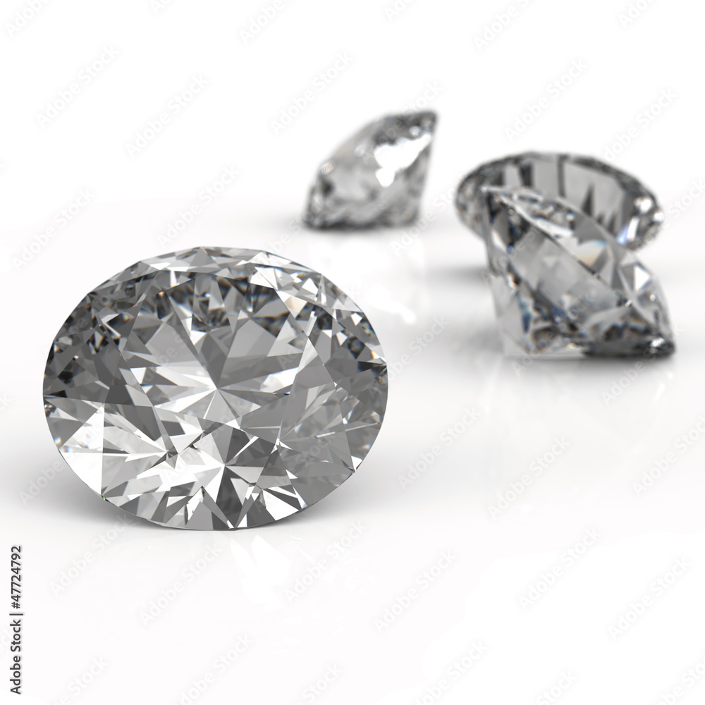 Diamonds isolated on white Diamonds isolated on white