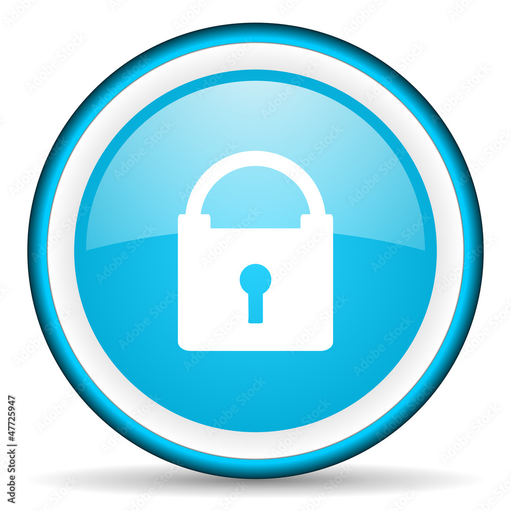 protect blue glossy icon on white background protect blue glossy icon on white background