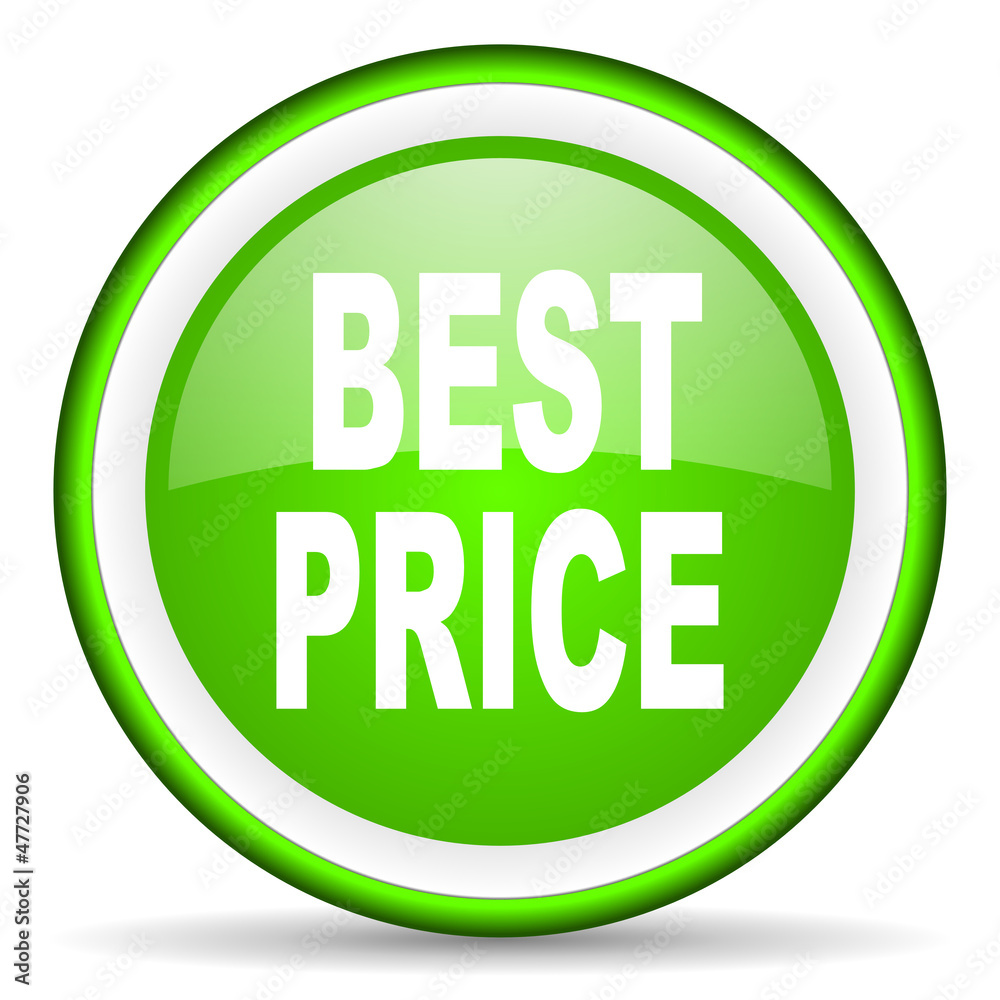 best price green glossy icon on white background best price green glossy icon on white background
