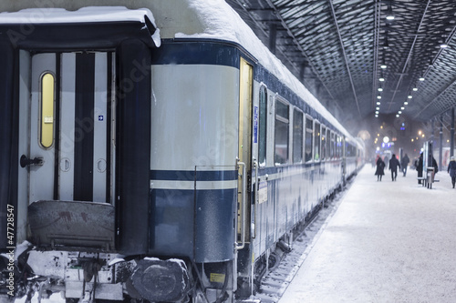 Train at winter