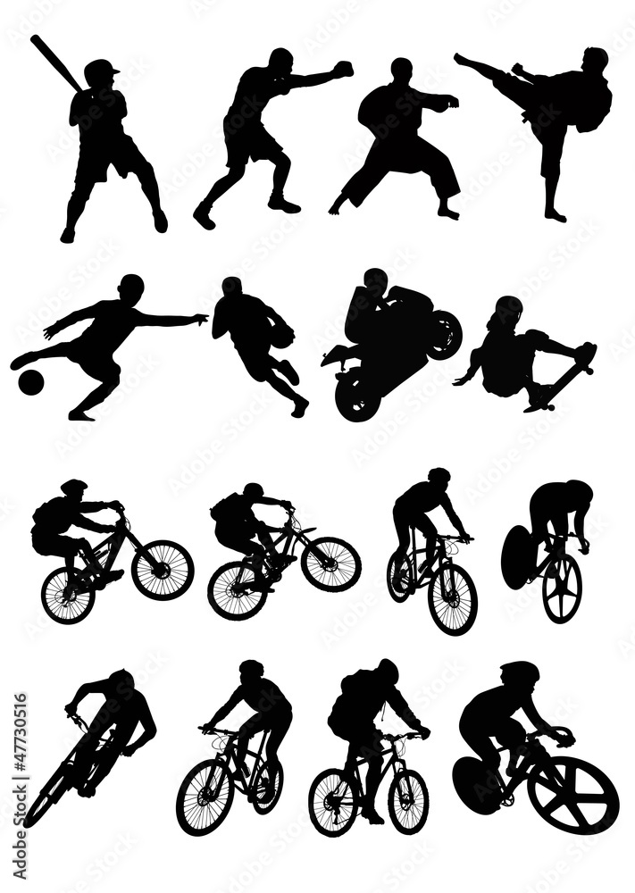 Fototapeta premium silhouette of sport