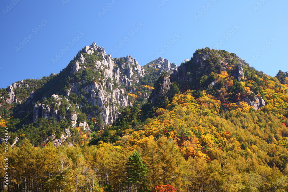 Mt. Mizugaki in autumn, Yamanashi, Japan