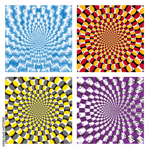Vector Optical illusion Spin Cycle set