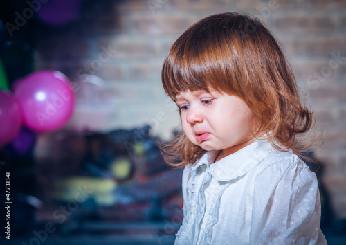 portrait of the crying child