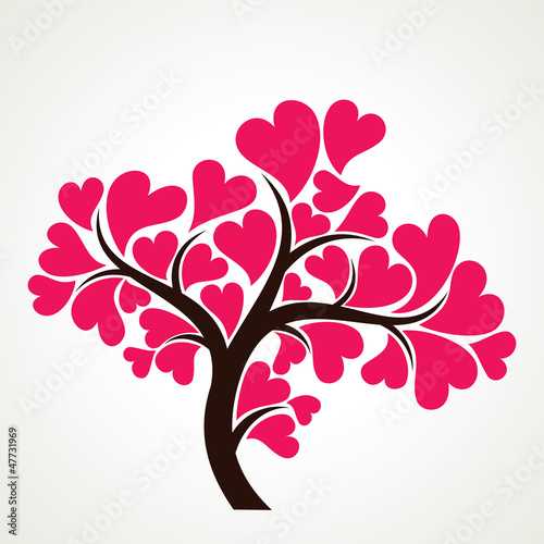heart tree stock vector
