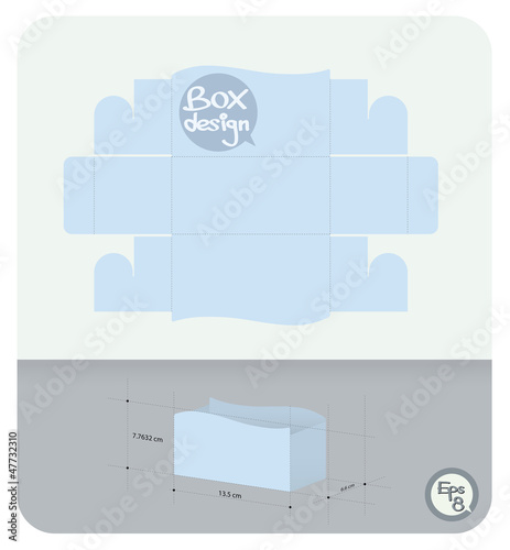 Vector Display paper box die cut (actual size)