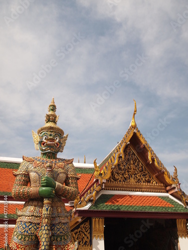 Guardian at Temple of the Emerald Buddha in Bangkok