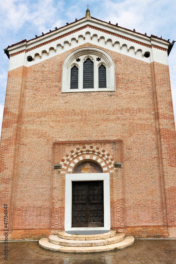 facade of Scrovegni Chapel in Padua