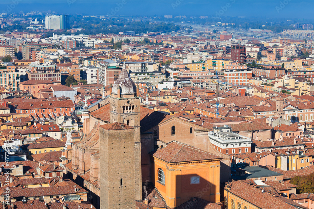 panoramic view from Asinelli Tower, Bologna