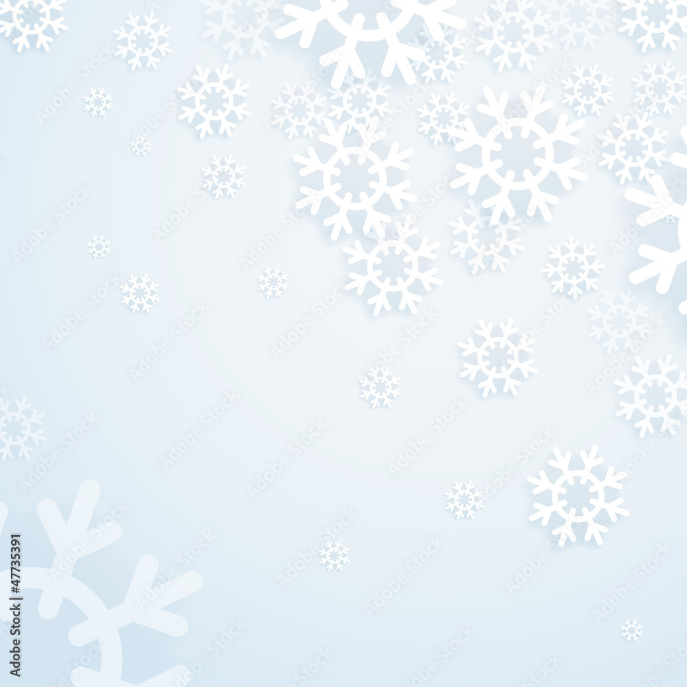 Winter abstract bright background. Template for a text