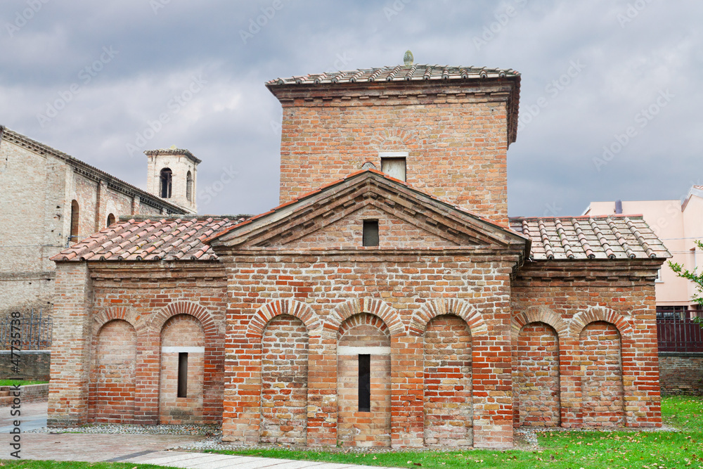 ancient galla placidia mausoleum in Ravenna