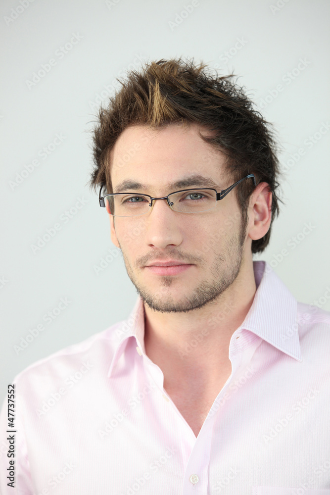 intelligent young man intelligent young man