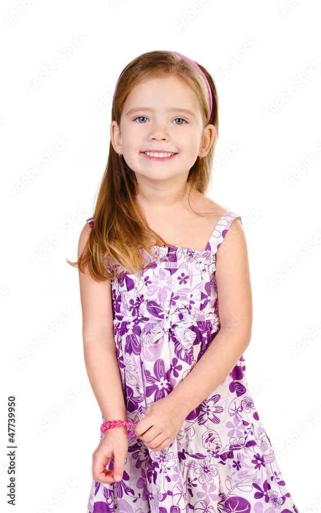 Portrait of smiling cute little girl isolated Portrait of smiling cute little girl isolated