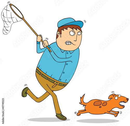 catching wild dog