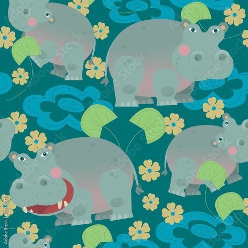 Fototapeta Naklejka Na Ścianę i Meble -  The cartoon style border - illustration for the children