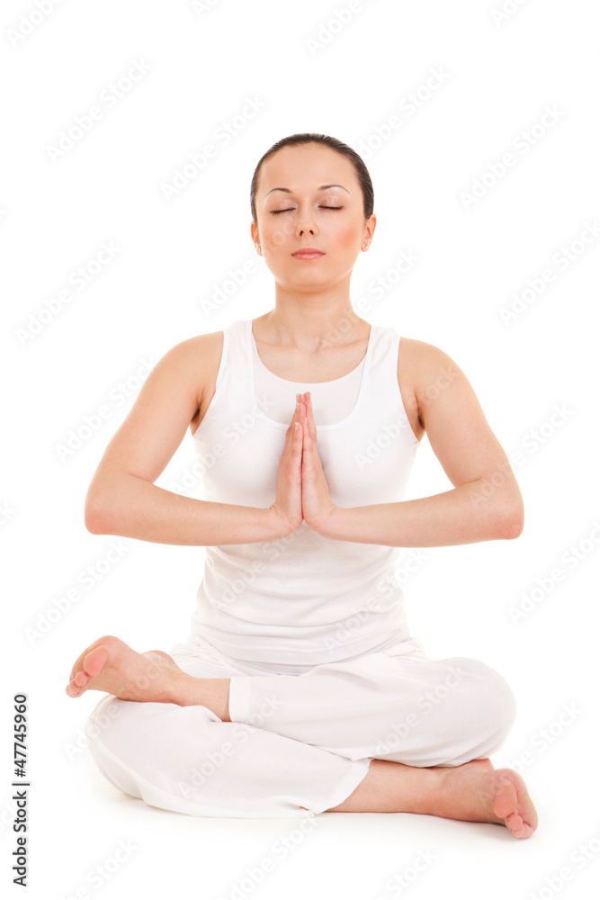 Young woman doing yoga exercise Young woman doing yoga exercise