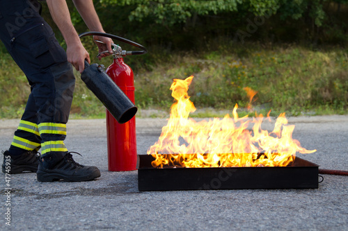 Obraz na plátně Fire training
