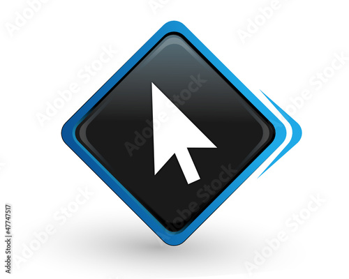 icône curseur flèche sur bouton carré bleu design Free Download icône curseur flèche sur bouton carré bleu design - GFXLoad