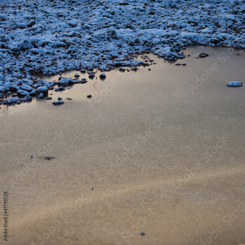 ice surface on lake